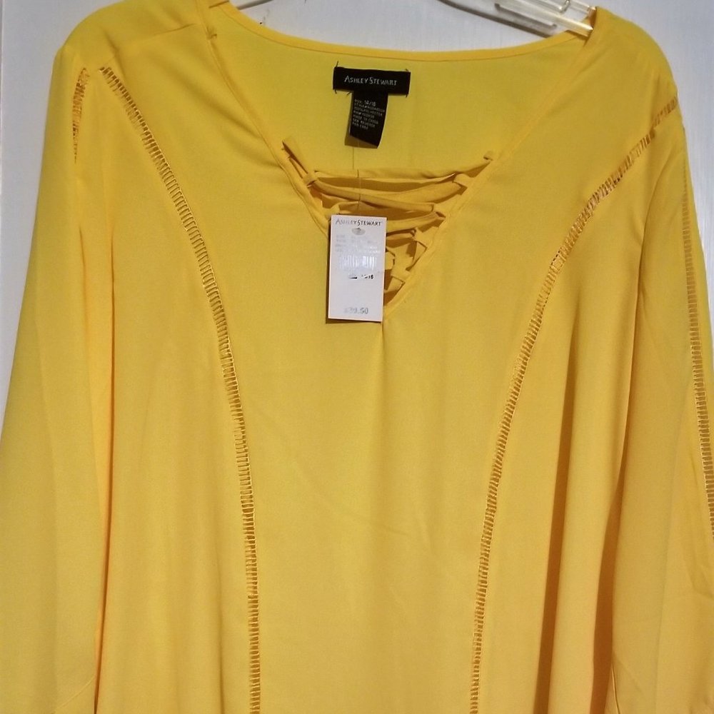 Lace-Up Bell Sleeve Tunic